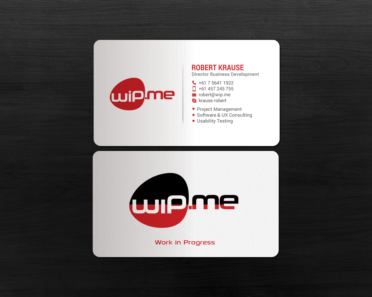 Visitenkarten-Design von chandrayaan.creative für Work in Progress Consulting | Design #15957325