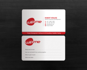 Visitenkarten-Design von chandrayaan.creative für Work in Progress Consulting | Design: #15957327