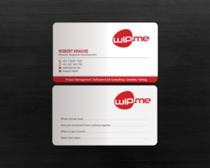 Visitenkarten-Design von chandrayaan.creative für Work in Progress Consulting | Design: #15957328