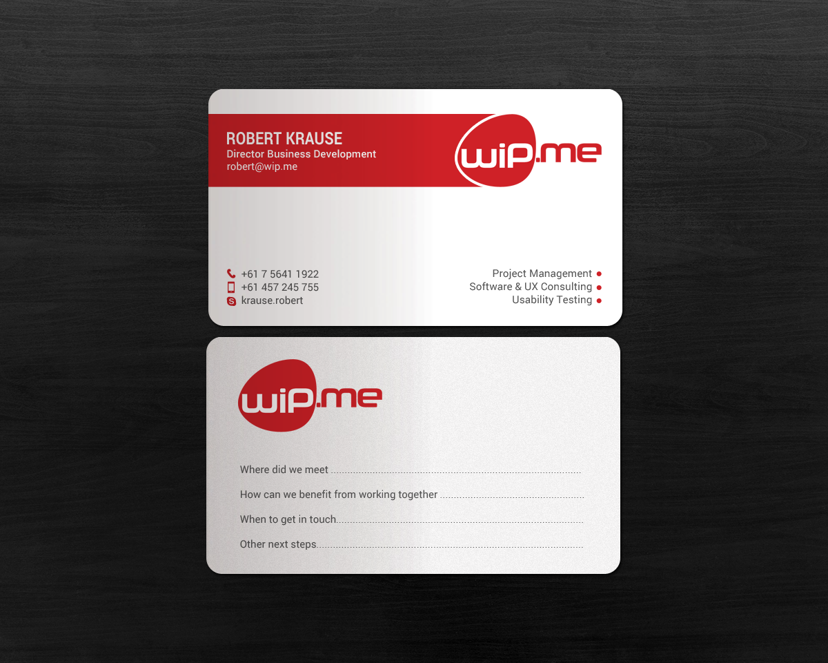 Design de Carte de Visite par chandrayaan.creative pour Work in Progress Consulting | Design #15957423