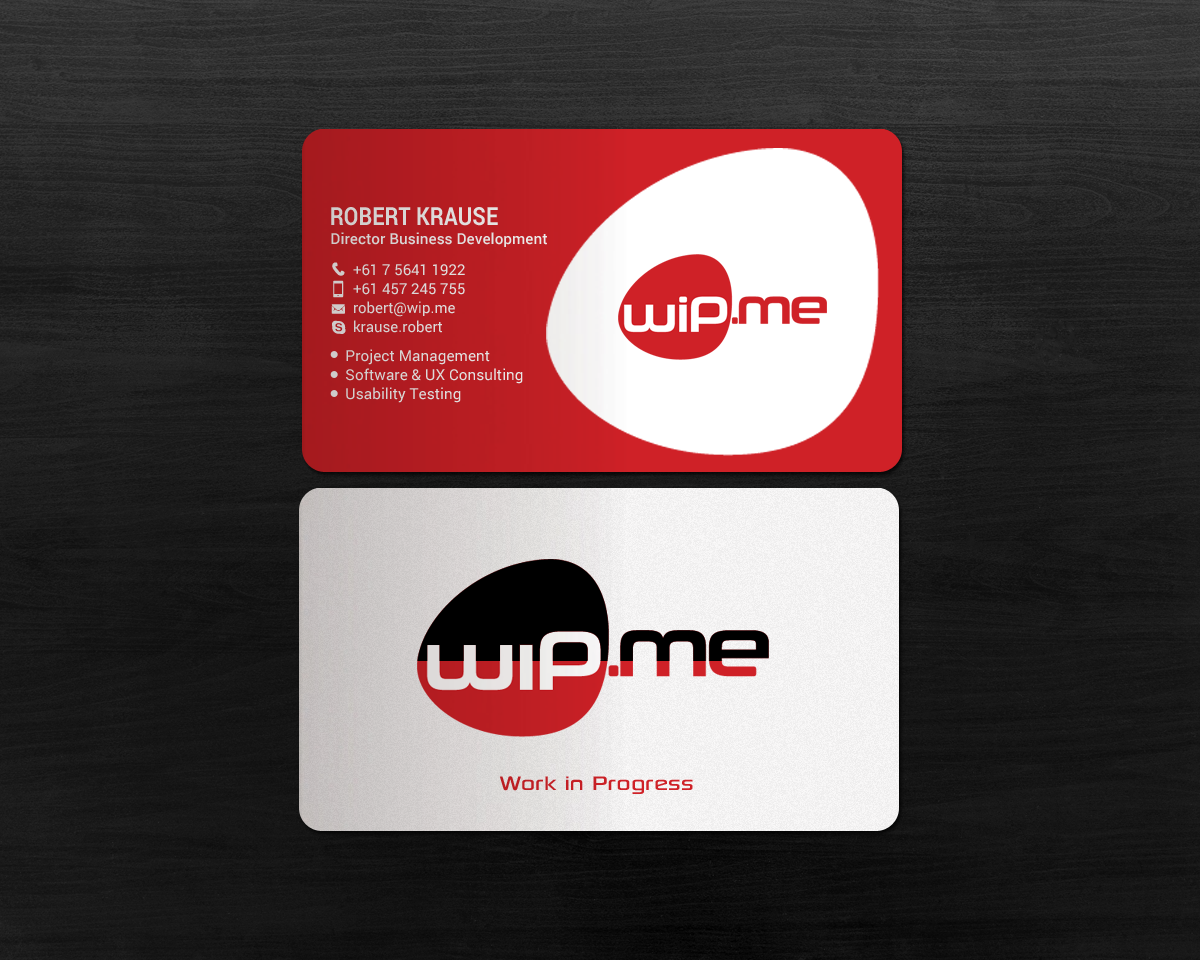 Visitenkarten-Design von chandrayaan.creative für Work in Progress Consulting | Design #15957581