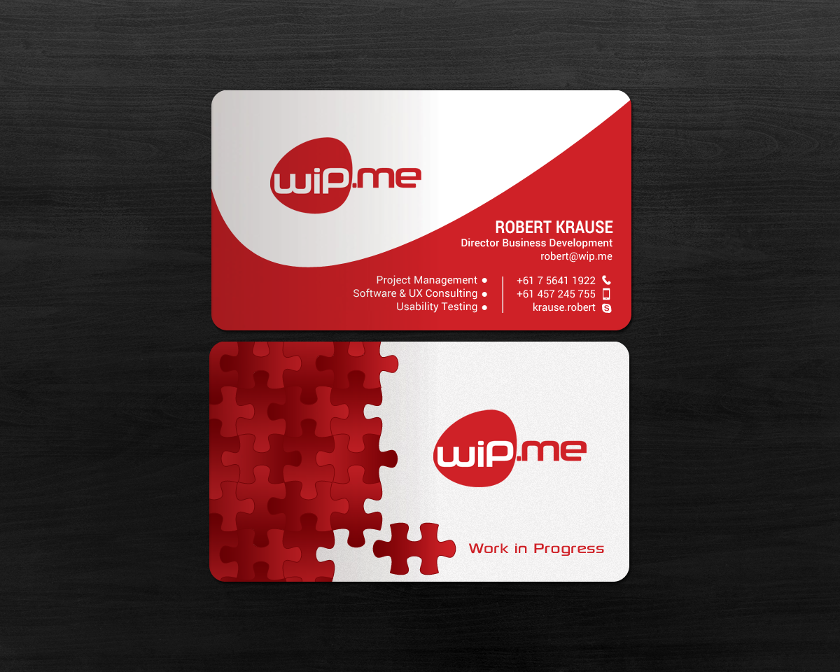Visitenkarten-Design von chandrayaan.creative für Work in Progress Consulting | Design #15957582