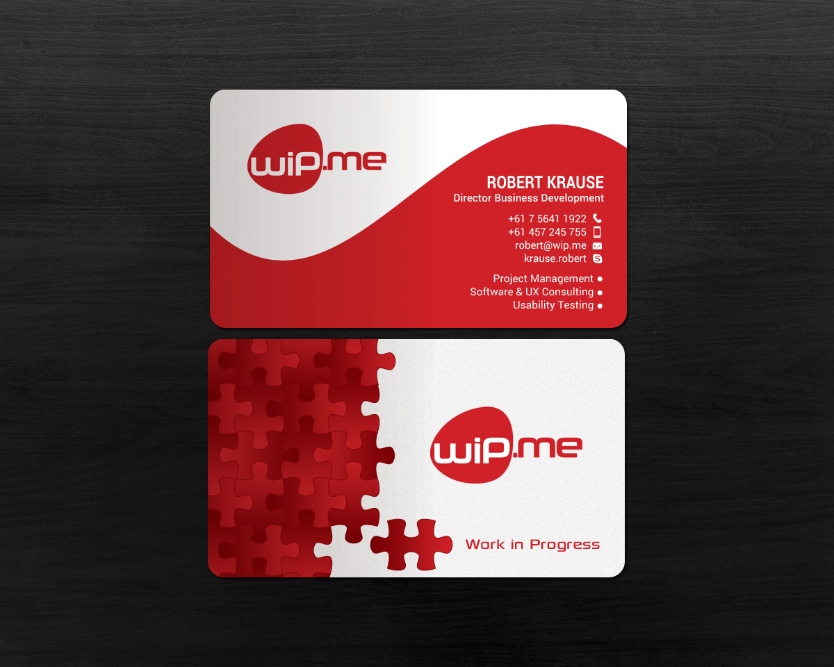 Visitenkarten-Design von chandrayaan.creative für Work in Progress Consulting | Design #15957585