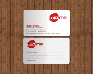 Visitenkarten-Design von chandrayaan.creative für Work in Progress Consulting | Design: #15957592