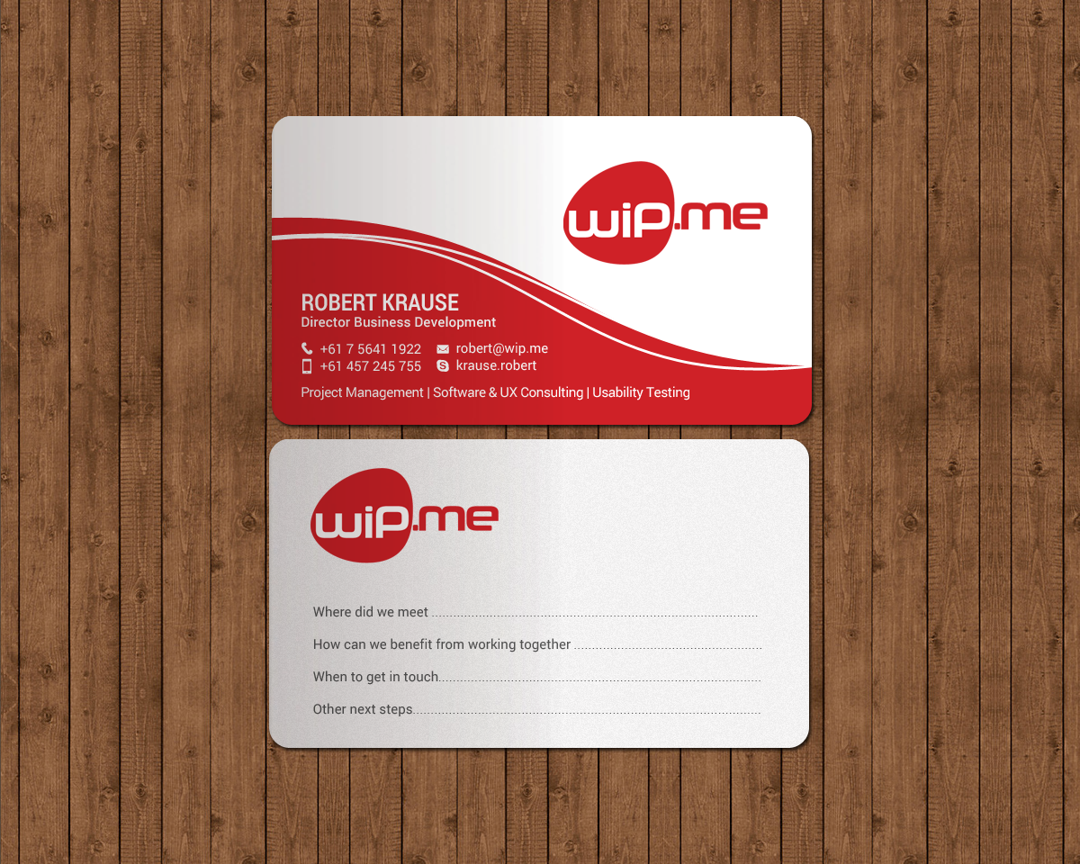 Design de Carte de Visite par chandrayaan.creative pour Work in Progress Consulting | Design #15957595