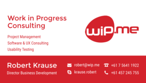 Visitenkarten-Design von Davonrocker für Work in Progress Consulting | Design: #15954831