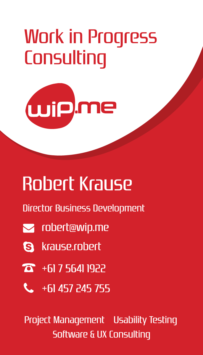 Visitenkarten-Design von Davonrocker für Work in Progress Consulting | Design #15960847