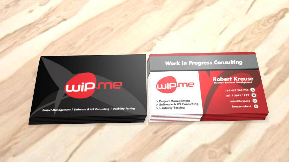 Visitenkarten-Design von Vegerian für Work in Progress Consulting | Design #15953467