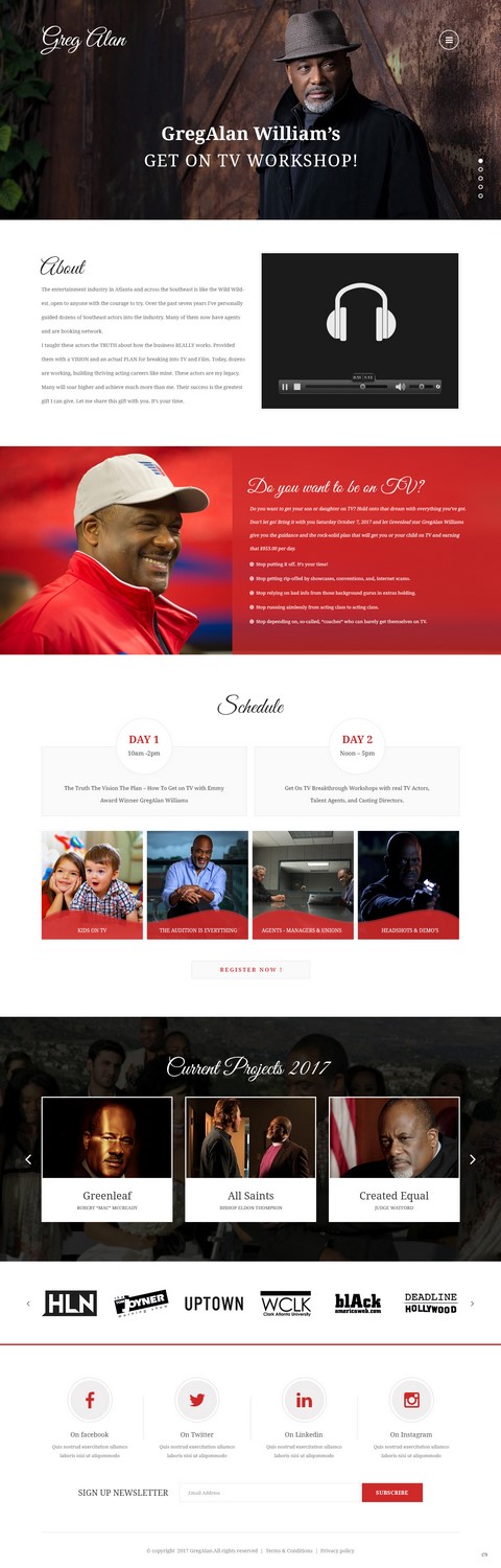 Design Wordpress par pb pour Actors Breakthrough | Design #15959907