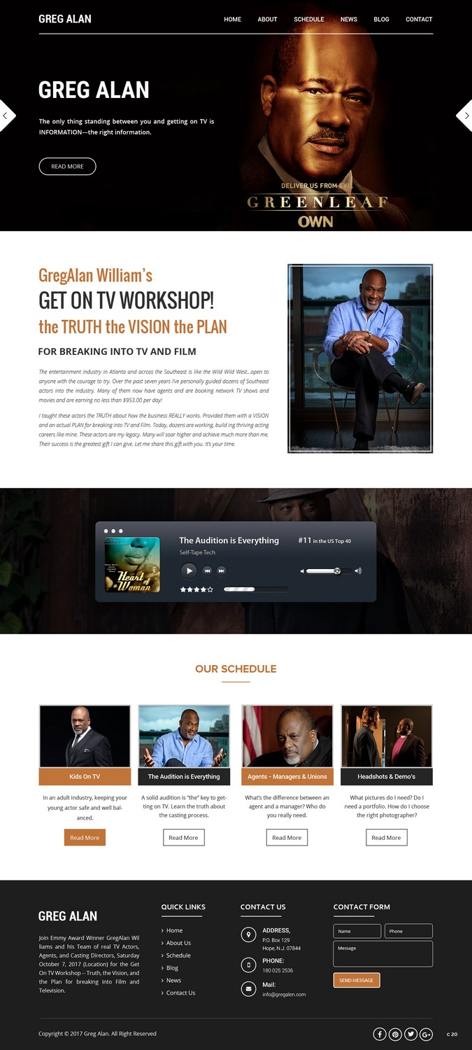 Design Wordpress par pb pour Actors Breakthrough | Design #15959909