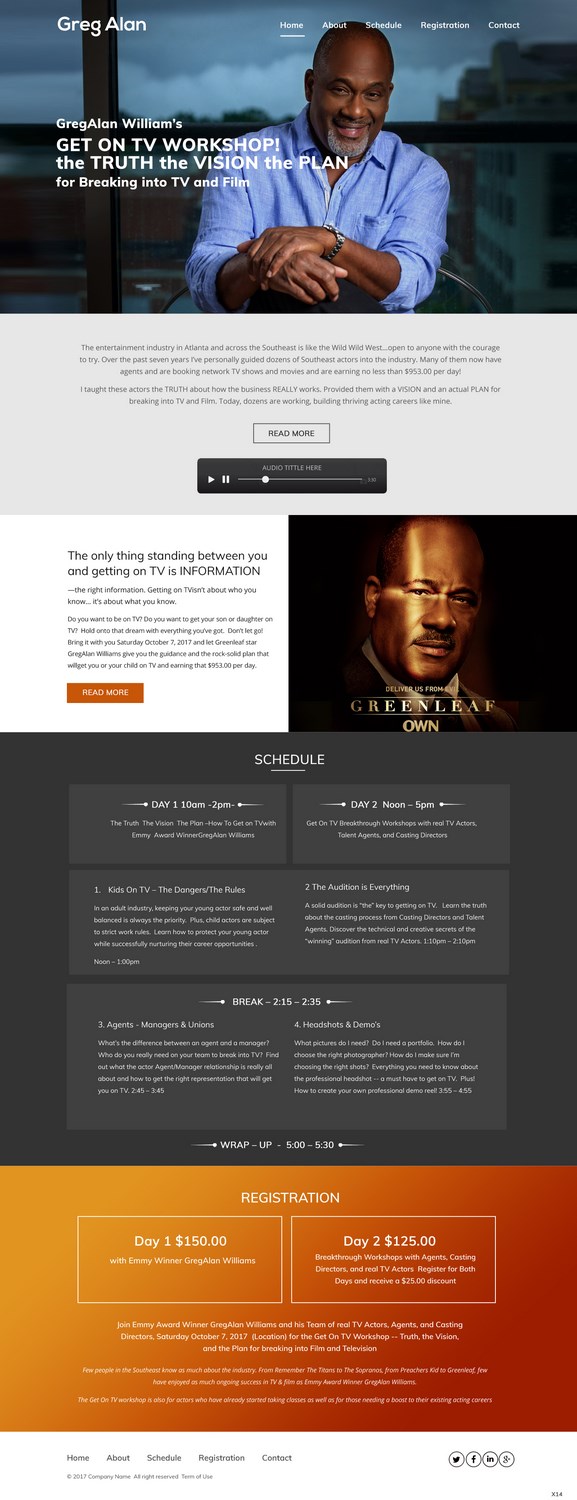 Design Wordpress par pb pour Actors Breakthrough | Design #15959913