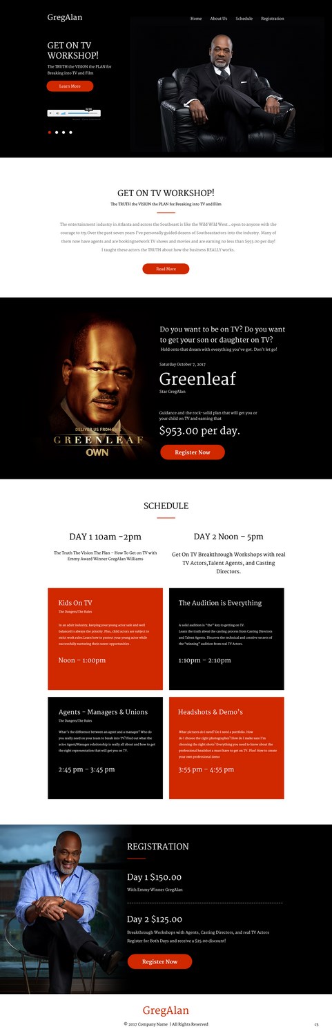 WordPress-Design von pb für Actors Breakthrough | Design #15969443
