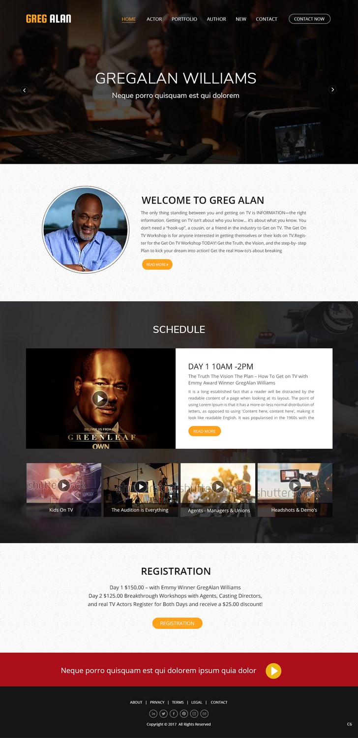 Design Wordpress par pb pour Actors Breakthrough | Design #15969445