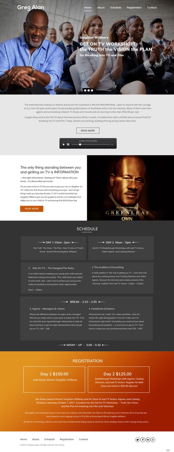 Wordpress Design by pb for Actors Breakthrough | Design #15991396