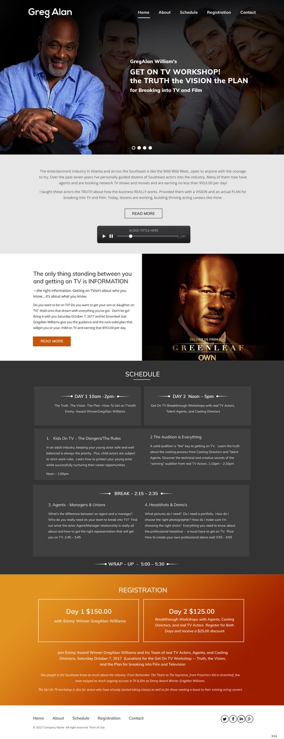 Design Wordpress par pb pour Actors Breakthrough | Design #15991399