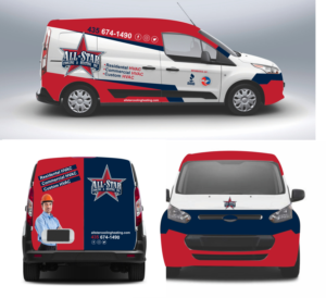 All star Cooling & Heating Inc. is an air conditioning and heating company that does, service, r | Design de Covering de Véhicule par fumbh.designs