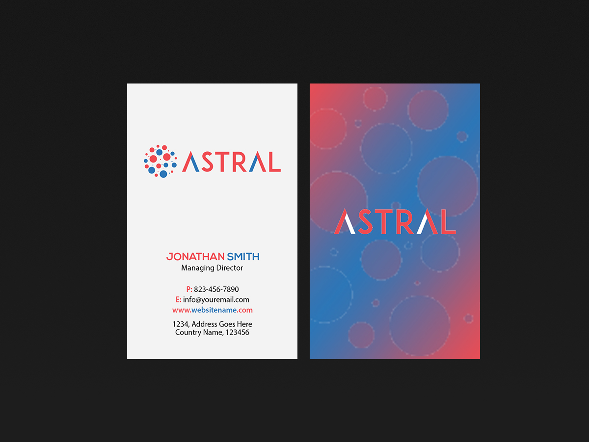Business Card Design by Creations Box 2015 for ASTRAL | Design #15960493