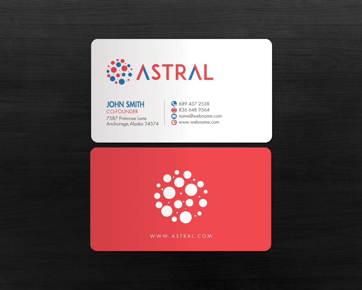 Business Card Design by chandrayaan.creative for ASTRAL | Design #15955227