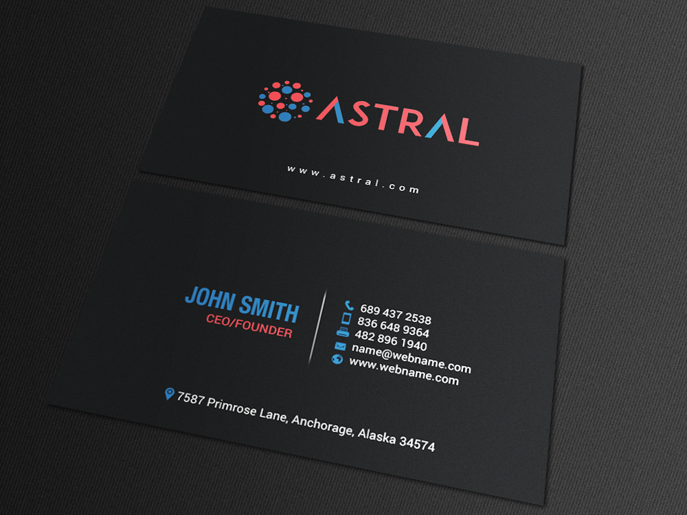 Business Card Design by chandrayaan.creative for ASTRAL | Design #15957659