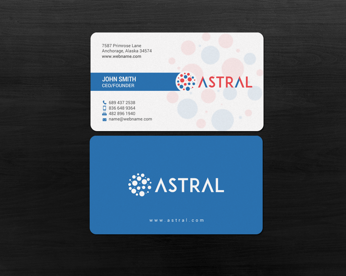 Business Card Design by chandrayaan.creative for ASTRAL | Design #15957661