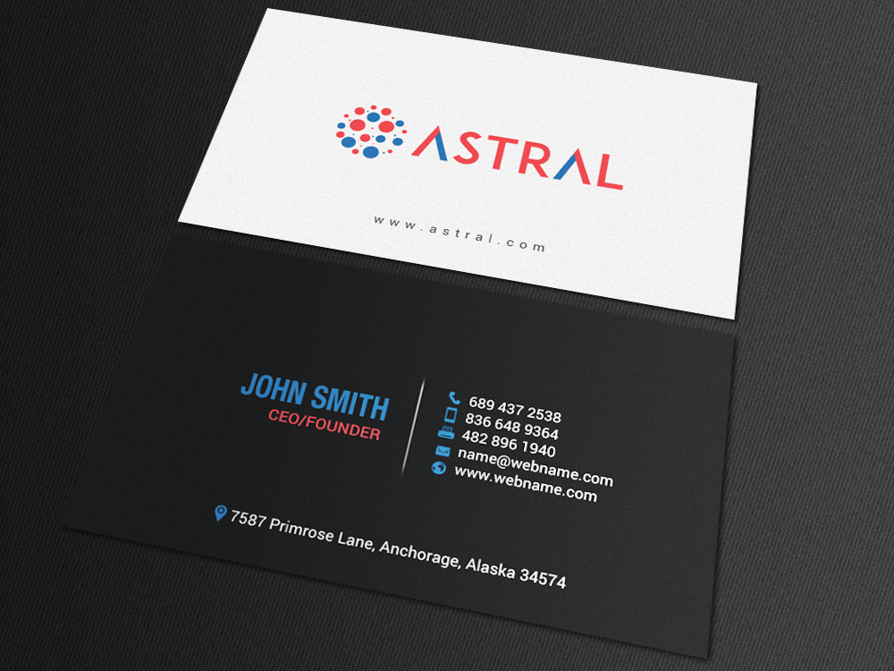 Business Card Design by chandrayaan.creative for ASTRAL | Design #15957662
