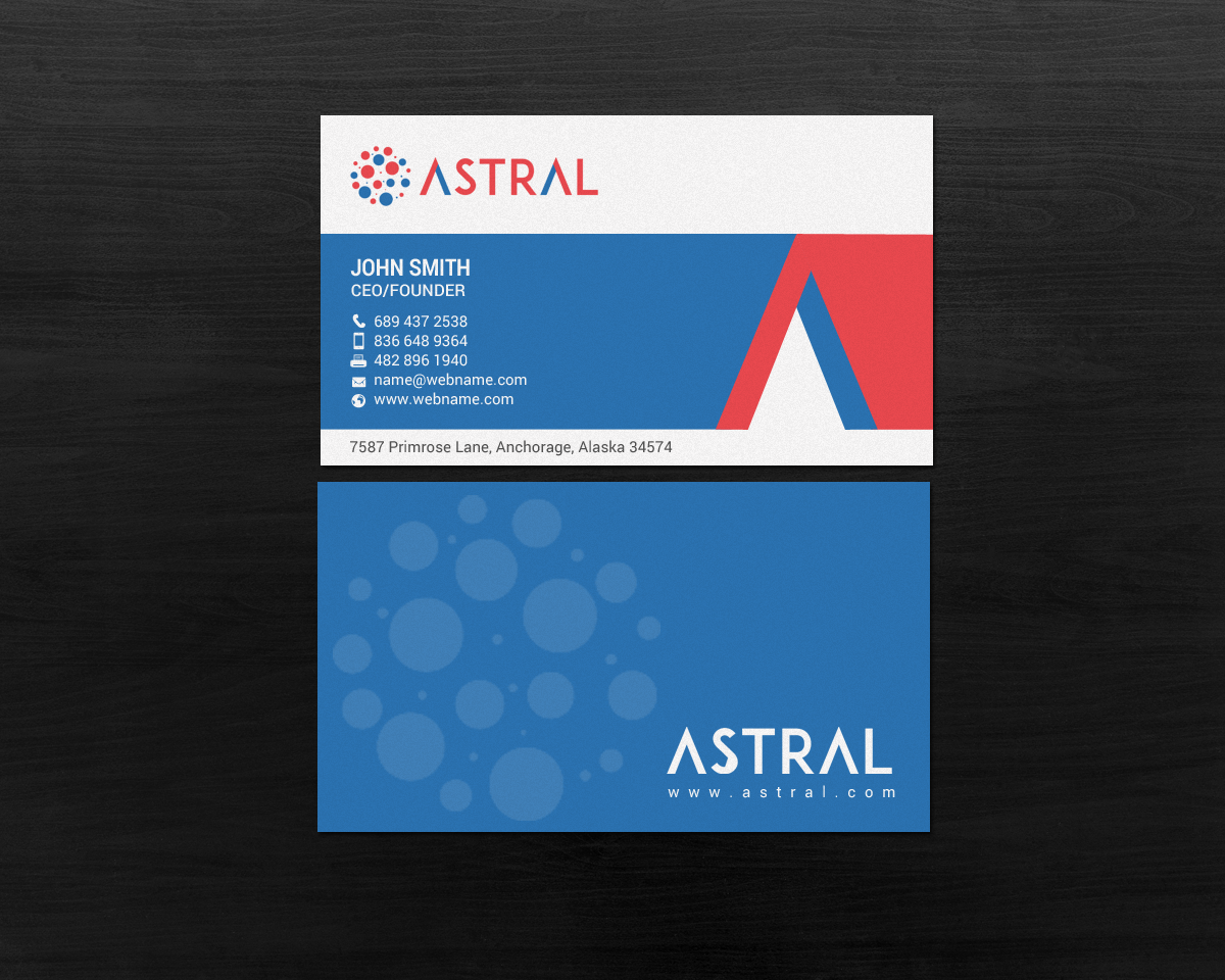 Business Card Design by chandrayaan.creative for ASTRAL | Design #15958347