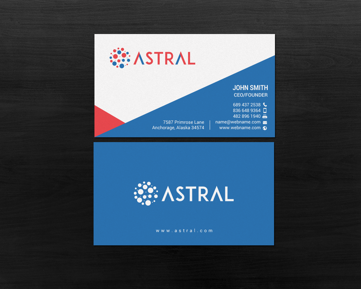 Business Card Design by chandrayaan.creative for ASTRAL | Design #15958348