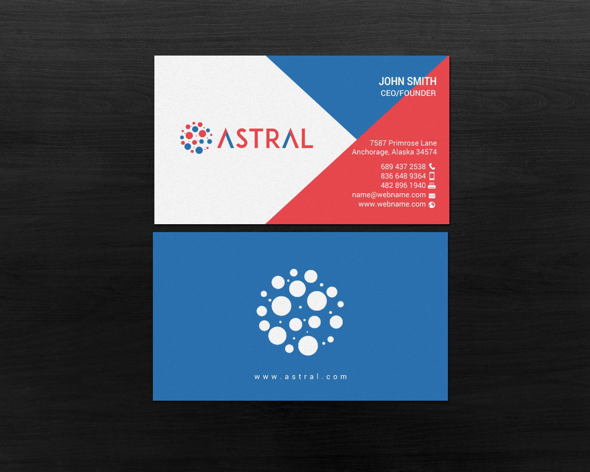 Business Card Design by chandrayaan.creative for ASTRAL | Design #15958350