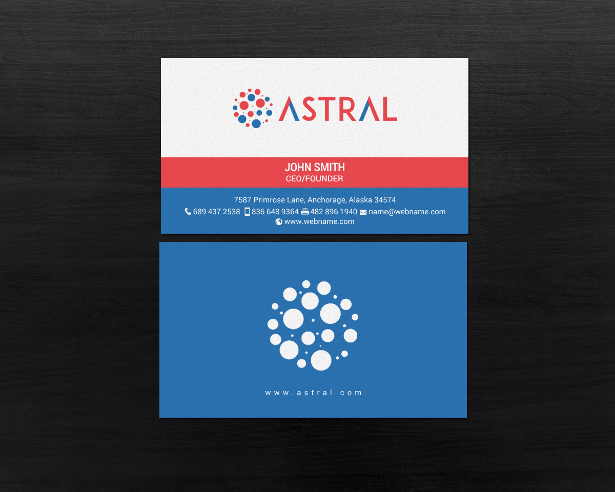 Business Card Design by chandrayaan.creative for ASTRAL | Design #15958724