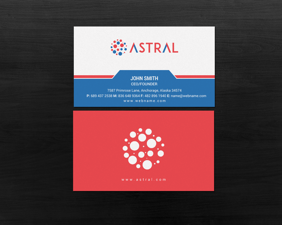 Business Card Design by chandrayaan.creative for ASTRAL | Design #15958729