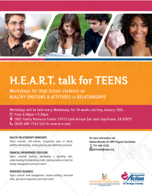 Orange County Healthy Marriage and Families Program-Youth  | Flyer Design by Pinky 