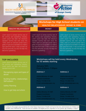 Diseño de Flyer por mrmoeed para Community Action Partnership of Orange County | Diseño #16190827