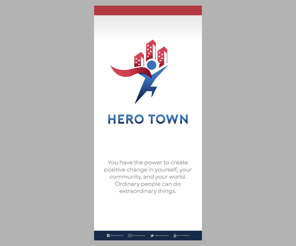 Diseño de Impresos por El Ojo creativo para Hero Town Geelong Inc. | Diseño #16018381