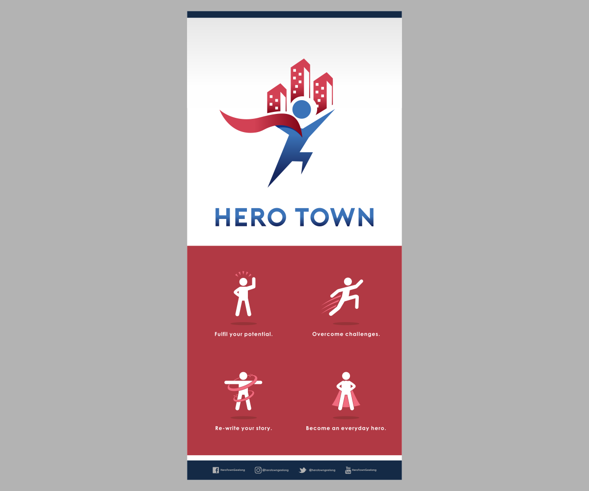 Print Design by El Ojo creativo for Hero Town Geelong Inc. | Design #16050695