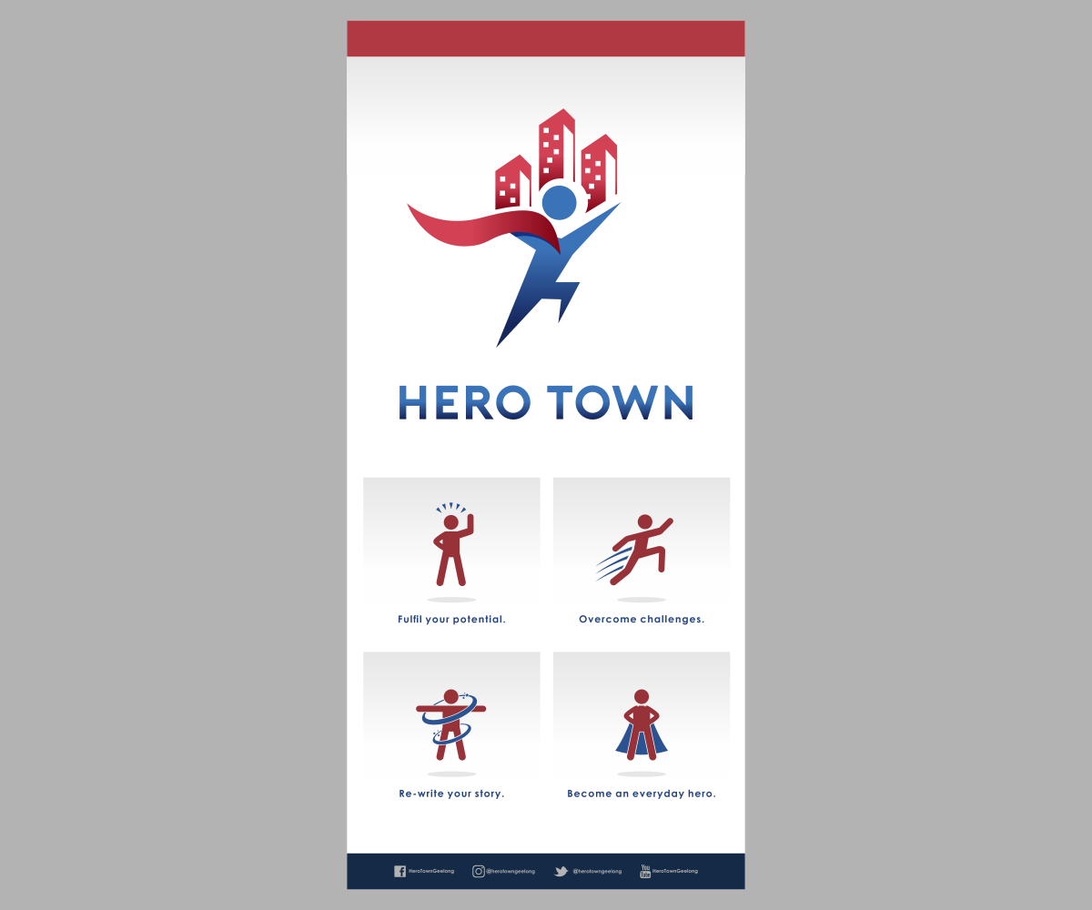 Diseño de Impresos por El Ojo creativo para Hero Town Geelong Inc. | Diseño #16050696