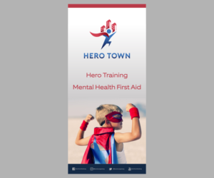 Conference banner for hero training organisation | Print-Design von El Ojo creativo