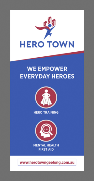Print Design by D Creative for Hero Town Geelong Inc. | Design #16042643