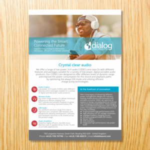 Brochure Design by barinix for Dialog Semiconductor  | Design #15980164