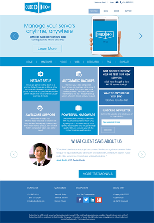 Web Design par Expert Designer pour CubedHost, LLC | Design #2721427