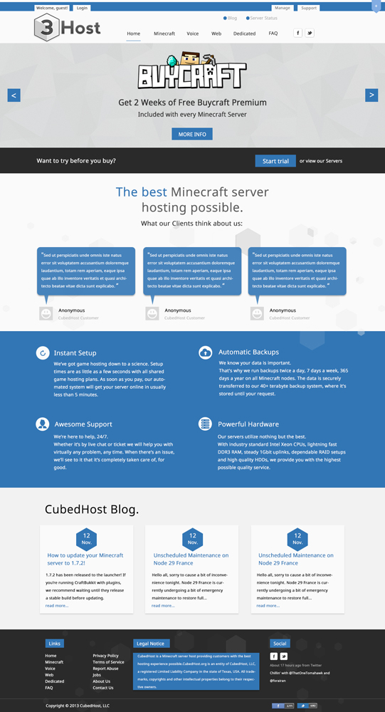 Web-Design von Themis für CubedHost, LLC | Design #2656708
