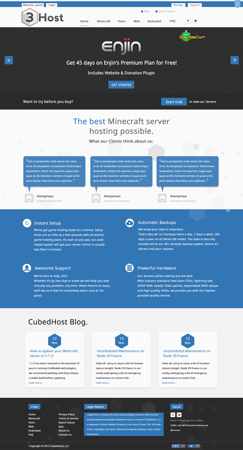 Web-Design von Themis für CubedHost, LLC | Design #2669718