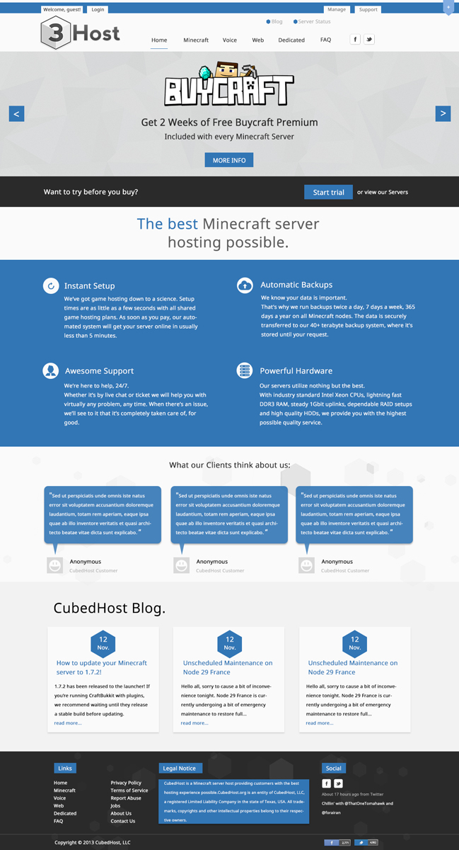 Web-Design von Themis für CubedHost, LLC | Design #2728261