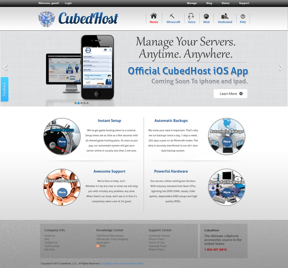 Web Design by Jessi Siriit for CubedHost, LLC | Design #2750421