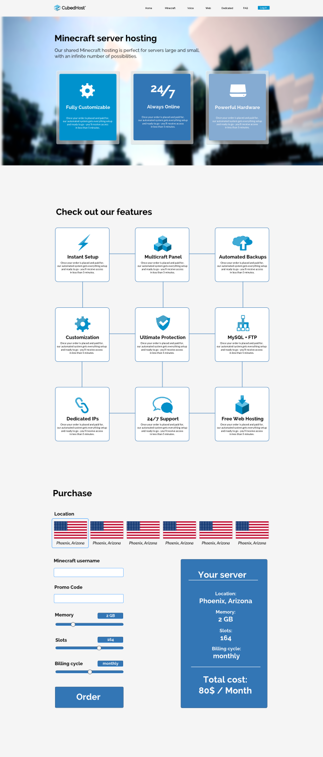 Web Design par Carl-O pour CubedHost, LLC | Design #2748978