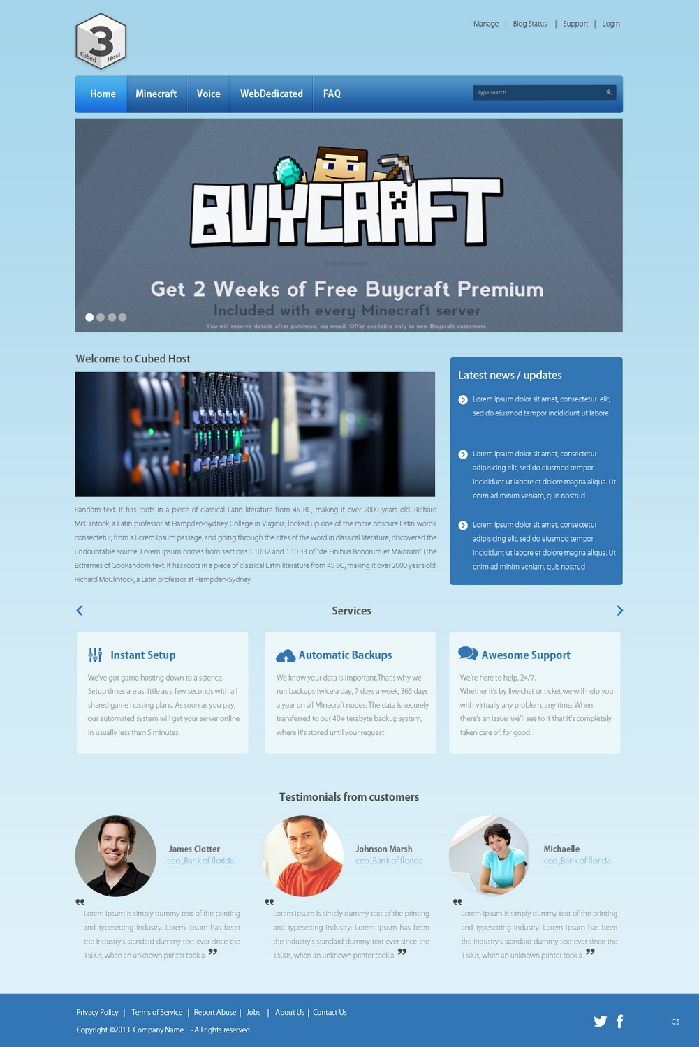 Web Design by pb for CubedHost, LLC | Design #2669244
