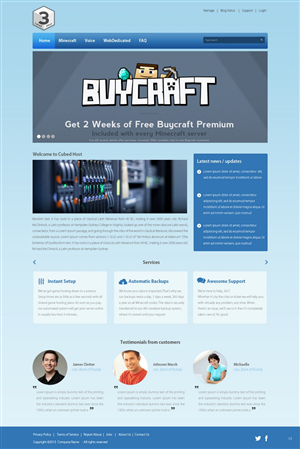 Web Design by pb for CubedHost, LLC | Design: #2669244