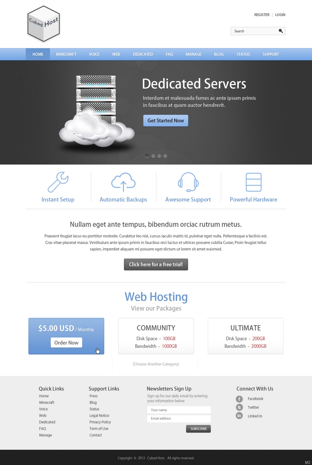 Web Design by pb for CubedHost, LLC | Design #2669271