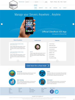 Web Design by pb for CubedHost, LLC | Design: #2673676