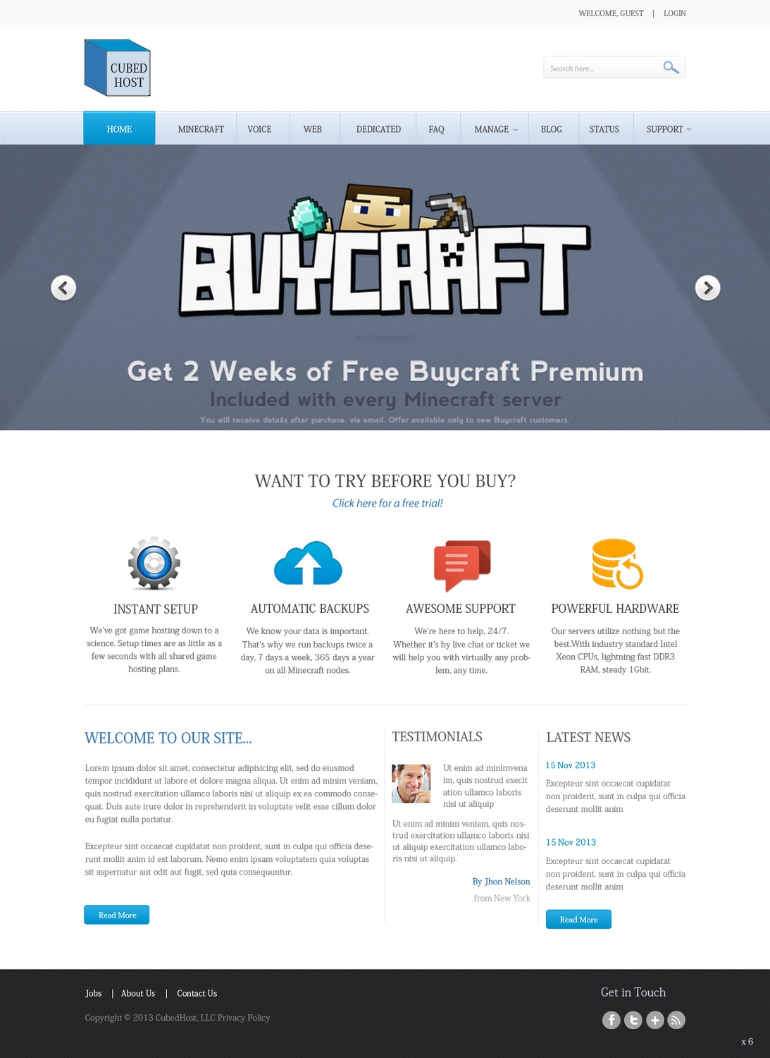 Web Design by pb for CubedHost, LLC | Design #2673678