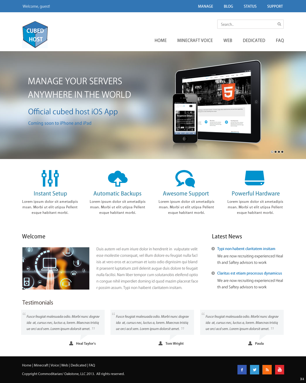 Web-Design von pb für CubedHost, LLC | Design #2677857